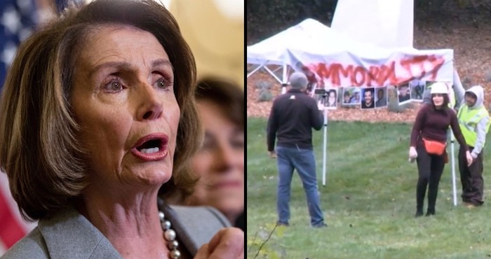Illegal alien caravan turns up Nancy Pelosi's home in California