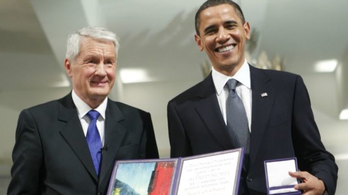 Nobel prize chief admits he deeply regrets giving award to Obama