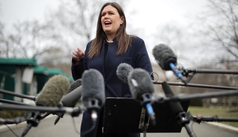 Sarah Sanders wonders when Hillary Clinton will be arrested for lying to the FBI