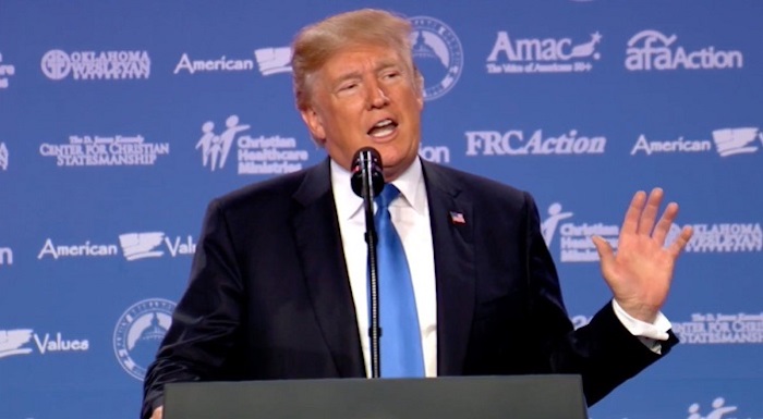 President Trump announces that the U.S. government will no longer fund abortions