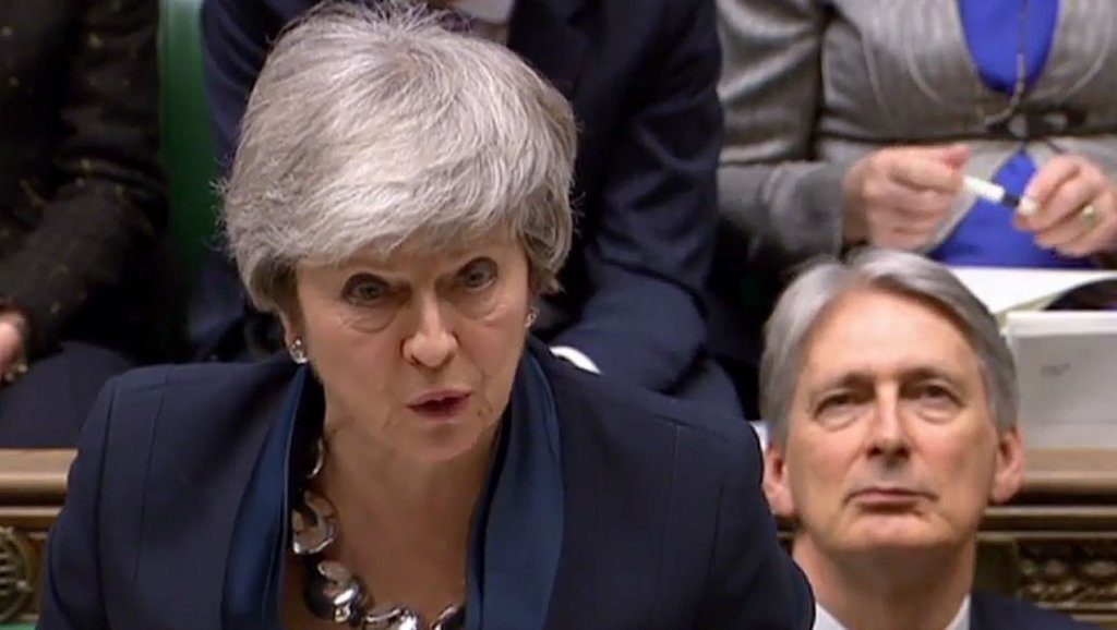 British Prime Minister Theresa May offers MPs a vote on whether to delay Brexit by another two years