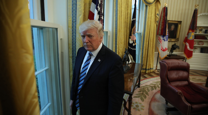 President Trump hints that civil war looms