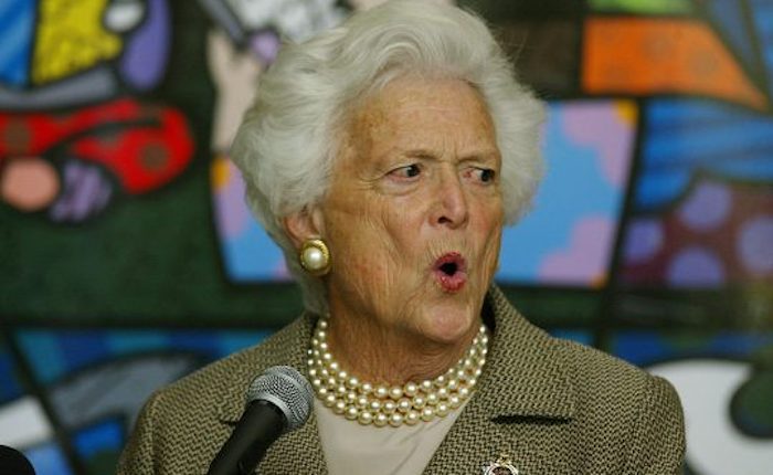 Barbara Bush blames Trump for her heart attack