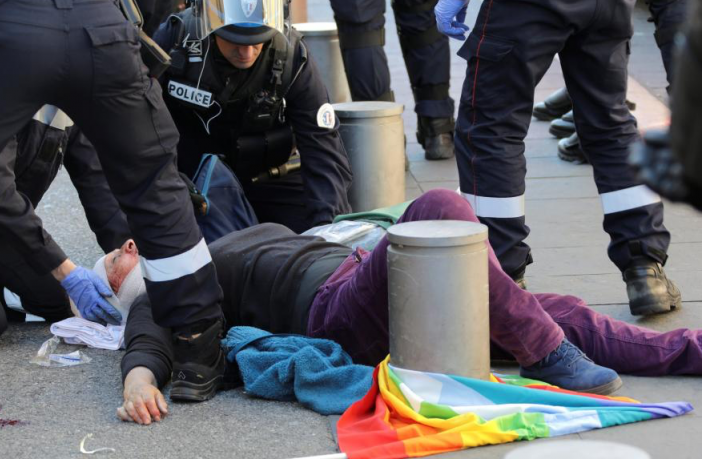 Macron comes under fire for celebrating injury of elderly Yellow Vest lady