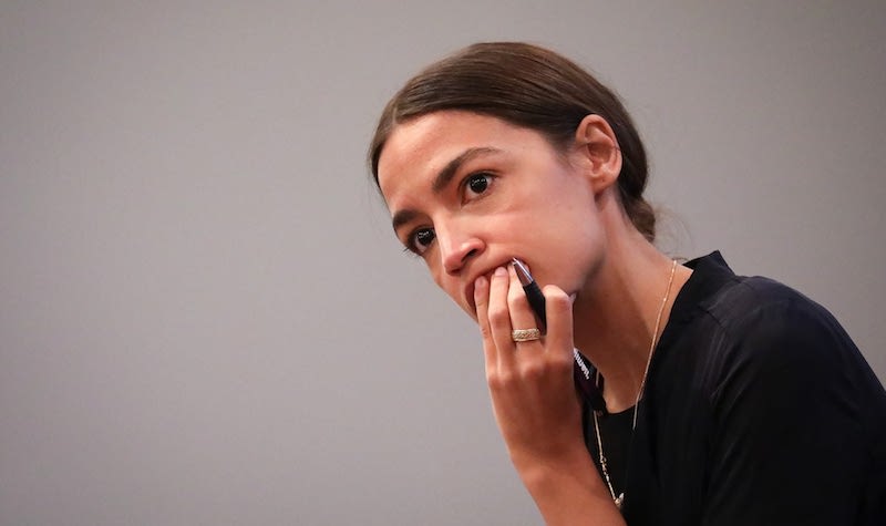 During a recent podcast, AOC admitted she thinks about running for president "every once in a while" and refused to rule out throwing her hat in the ring one day.