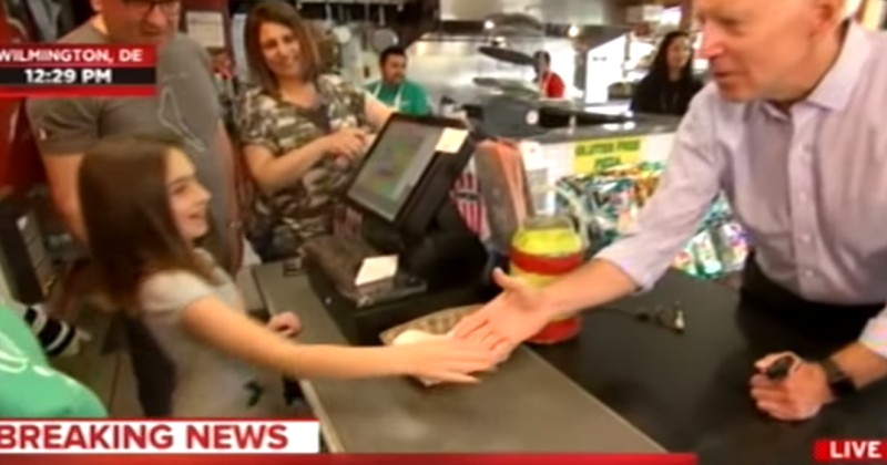 Creepy Joe Biden tells 8-year-old she's getting old