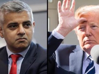 President Donald Trump called London Mayor Sadiq Khan a "stone cold loser" who is "very dumb" minutes before landing at Stansted aiprort.