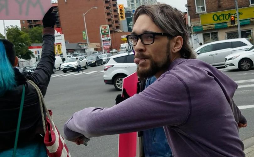 Abortion activist who roundhouse kicked pro-life woman avoids serving jail time