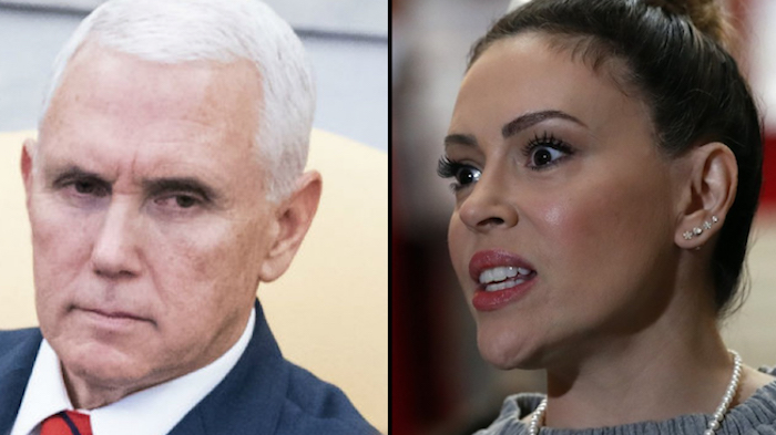 Alyssa Milano compares Mike Pence to Nazi leader Nazi leader Heinrich Himmler