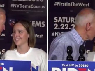 Creepy Joe Biden kisses granddaughter on the lips at Nevada rally