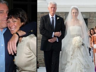 Jeffrey Epstein's child sex fixer Ghislaine Maxwell pictured at Chelsea Clinton's wedding