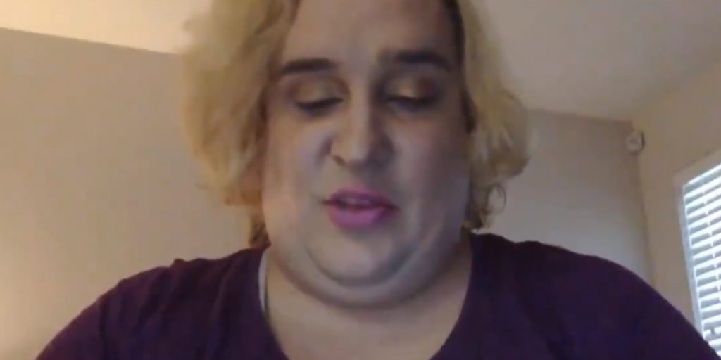 Trans woman organizes semi-nude kids pool party