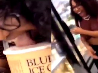 Woman who filmed herself licking ice cream in viral video faces up to 20 years in prison