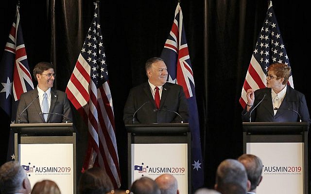 Pompeo in Australia