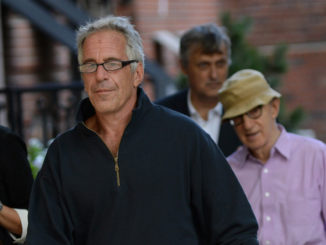 Pictures show Woody Allen leaving Jeffrey Epstein's New York mansion