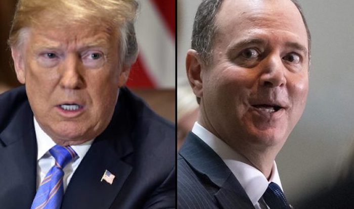 President Trump has suggested Rep. Adam Schiff (D-CA) should face "arrest for treason" after he "illegally made up a FAKE & terrible statement" that he read out in Congress in an attempt to frame the president.