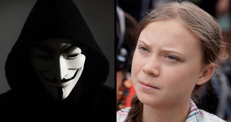Greta Thunberg is being "led astray" by "dangerous people" according to Anonymous, who sent an open letter to the Swedish climate activist.