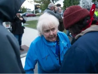 An elderly woman who was harassed by Antifa while trying to cross the street to attend a lecture about free speech in Canada on Sunday has recorded a defiant message for the Antifa thugs who tried to intimidate her.