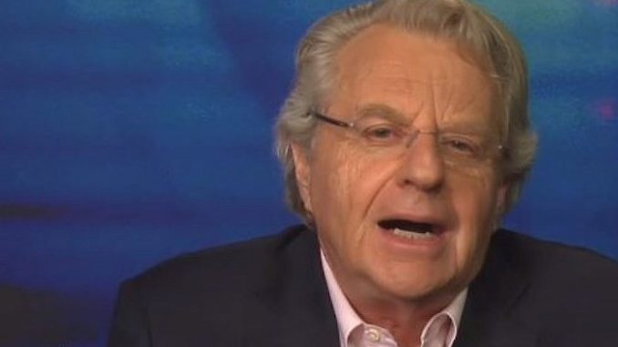 Jerry Springer, who hosted The Jerry Springer Show between 1991 and 2018, has blamed President Donald Trump for America’s lack of civility.