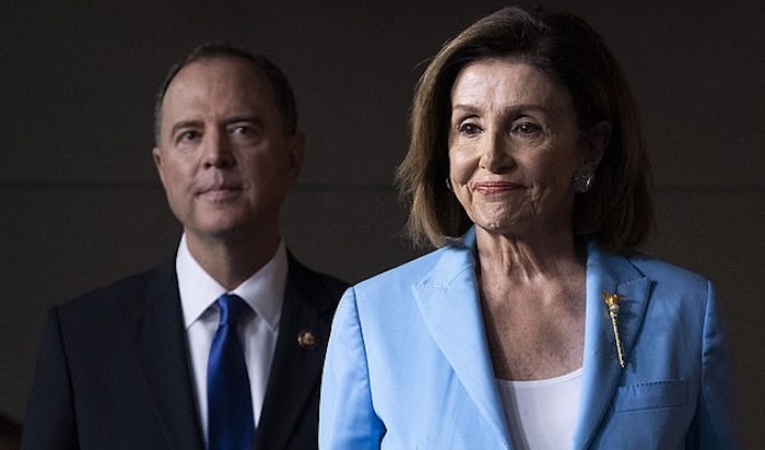 Trump slams Pelosi and Schiff for trying to overthrow election