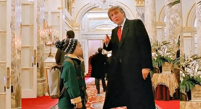 President Trump's cameo appearance in "Home Alone 2: Lost in New York" was notably absent from a broadcast of the film by the Canadian Broadcast Company.