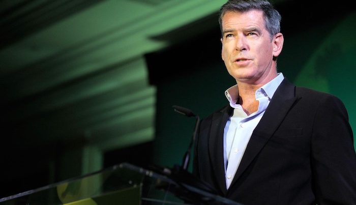 Pierce Brosnan thanks President Trump for booming economy