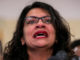 Rep. Rashida Tlaib (D., Mich.) blamed "white supremacy" yesterday for a mass killing in New Jersey carried out by two black assailants, one of whom had ties to a black nationalist hate group.