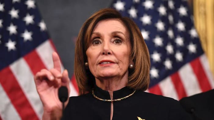 House Speaker Nancy Pelosi told reporters that "proof" doesn't matter in the impeachment trial of President Trump. According to Pelosi, the "allegations" are what count.