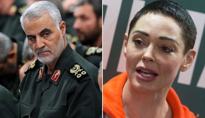 Rose McGowan apologizes to Iran over death of Soleimani