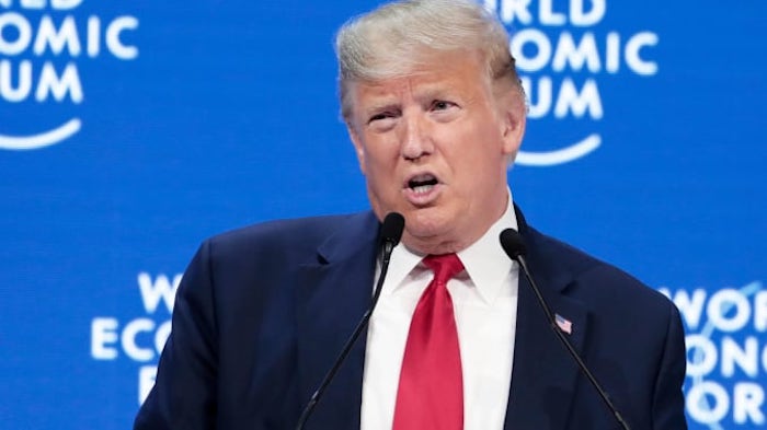 President Donald Trump tells elites at Davos that America is winning like never before