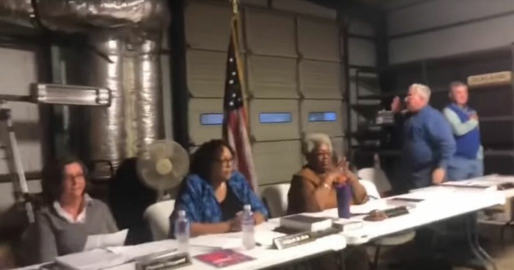 A North Carolina board of elections chairwoman refused to stand for the flag and threatened to call the police if anyone were to attempt to recite the Pledge of Allegiance at a board meeting in the future.