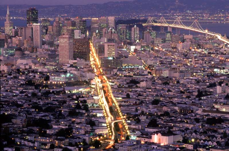 A view of Market Street, San Francisco. 