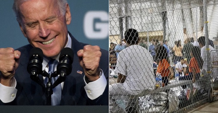 Democratic presidential candidate Joe Biden has defended the Obama administration's use of holding facilities and cages for migrant children claiming it was done to keep them 'safe'.