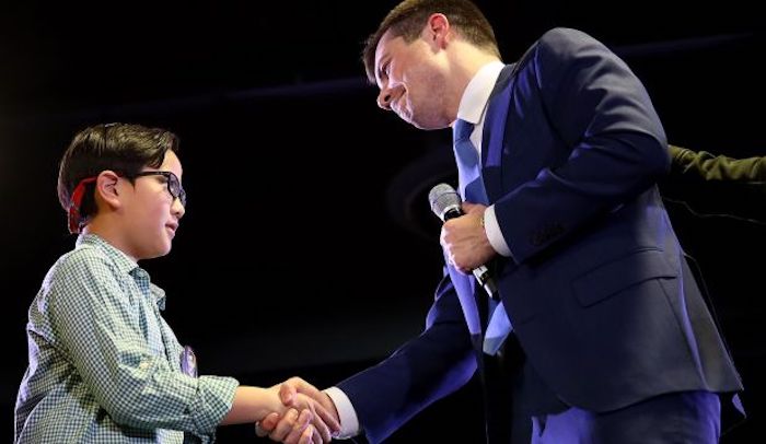 Democrat presidential candidate Pete Buttigieg gave a 9-year-old boy advice on how to come out as gay during a campaign stop in Denver on Saturday night.