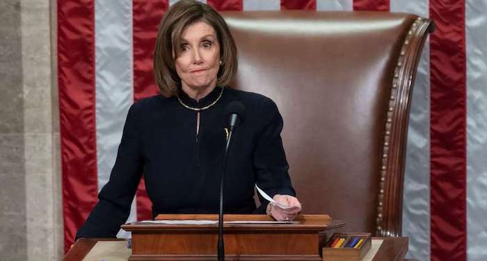Nancy Pelosi has demanded Facebook and Twitter remove a meme posted by President Trump showing her ripping up his State of the Union address.