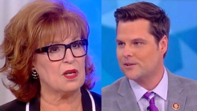 Rep. Matt Gaetz (R-FL) appeared on The View on Thursday and it is safe to say the Florida native bought the heat.