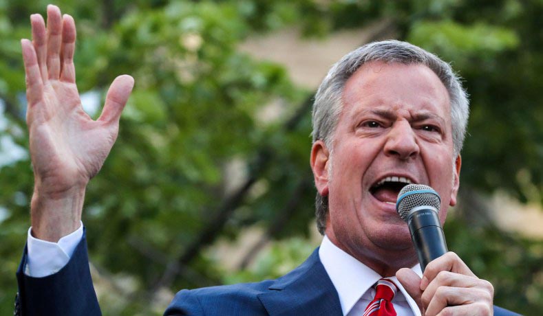 New York City's socialist mayor Bill de Blasio has threatened to permanently close churches and ban them from holding services if they do not obey the government's coronavirus guidelines.