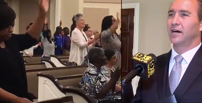 The pastor of a Louisiana church who chose to defy government orders and welcomed hundreds of worshippers into his church service Tuesday evening has been threatened by the authorities.