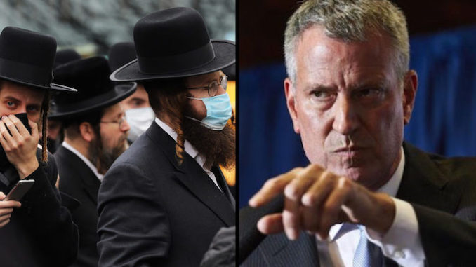 New York City's Socialist Mayor Bill de Blasio has threatened to round up Jewish New Yorkers who were burying a member of their community, just days after promising Muslims nearly half a million free meals to help them celebrate the Islamic holy month.