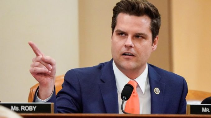 Rep. Matt Gaetz accuses Joe Biden of simping for China