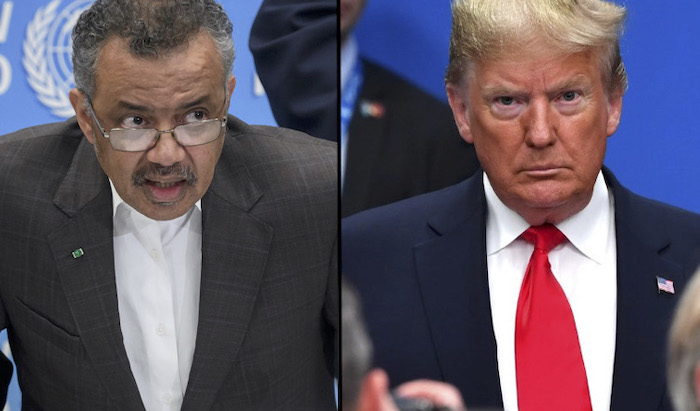 WHO chief Dr. Tedros Adhanom Ghebreyesu orders Trump to stop politicizing the coronavirus pandemic