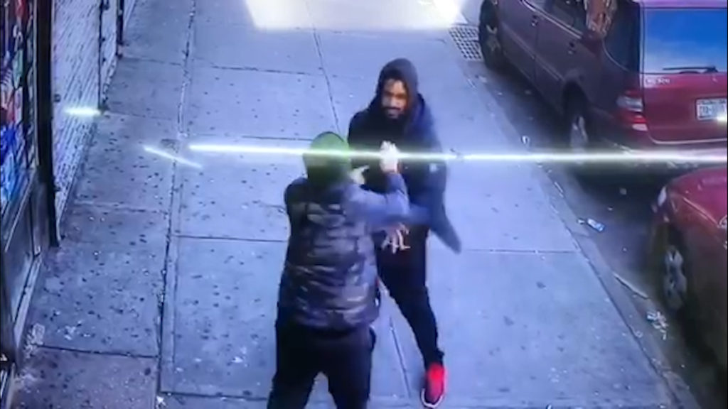 A New York City man who was released from prison due to coronavirus fears has been caught on camera breaking a disabled man’s arm in the street during a robbery.