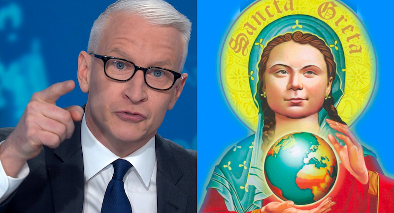 CNN host Anderson Cooper reacted to criticism the network received for booking teenage climate activist Greta Thunberg for its coronavirus town hall by stating that attacking CNN and the teen climate activist is like "shooting exotic animals."