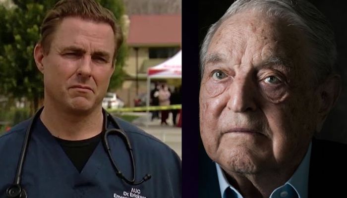 One of the urgent care doctors who argued in a now censored video that stay-at-home orders across the country need to be lifted has slammed George Soros and tech giants for censoring free speech in America.