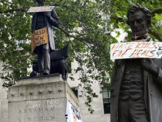 Brainless and uneducated Black Lives Matter protesters have defaced and vandalized an Abraham Lincoln statue, despite the fact Lincoln freed the slaves over 150 years ago and took an assassin's bullet in the back of the head