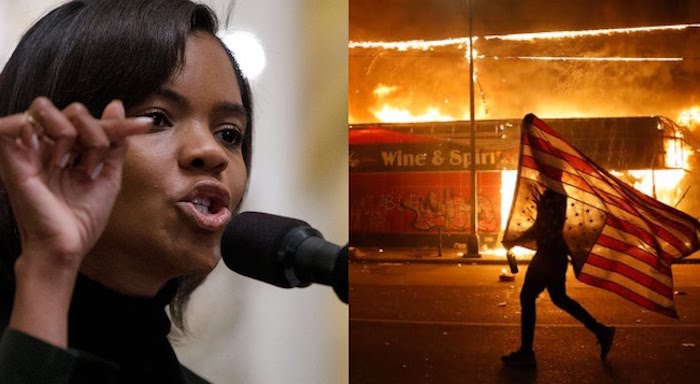 The Democrat Party "burned down our economy, impoverishing millions", in 2020, according to Candace Owens, who warns that Democrats are now supporting the burning down of "entire cities" as an "act of war" against a duly elected president.