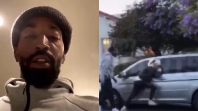 When NBA star J.R. Smith caught a protester vandalizing his truck and smashing its windows during a riot in Los Angeles over the weekend, he decided to take matters into this own hands.