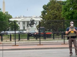 US park police say baseball bats and poles were find near White House