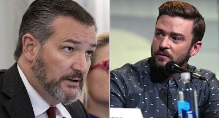 Republican Sen. Ted Cruz (R-TX) slammed Justin Timberlake after the singer called on his legion of social media followers to donate to an organization providing bail money for arrested "protesters."