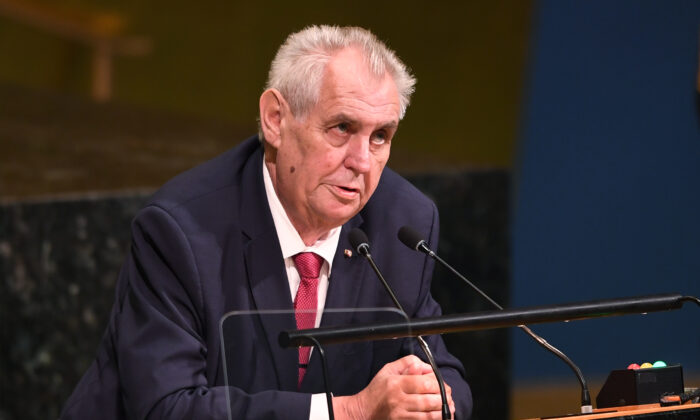 Czech president Milos Zeman